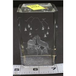 3D LASER ETCHED CRYSTAL CUBE