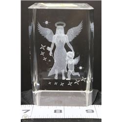 3D LASER ETCHED CRYSTAL CUBE