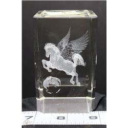 3D LASER ETCHED CRYSTAL CUBE