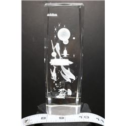3D LASER ETCHED CRYSTAL CUBE