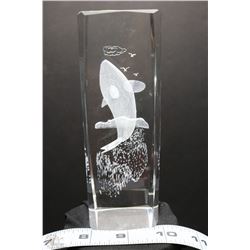 3D LASER ETCHED CRYSTAL CUBE