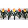Image 1 : LOT OF 4 GARDEN FENCES WITH ASSORTED TULIPS