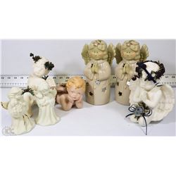 BOX WITH ANGEL  AND CHERUB ORNAMENTS