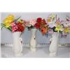 Image 1 : SET OF 3 VINTAGE CERAMIC SWAN BOUQUETS