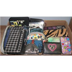 FLAT OF WALLETS & MORE INCLUDES: WALLETS, COSMETIC