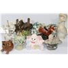 Image 1 : FLAT WITH ANIMAL ORNAMENTS INCL PIG PIGGY BANK,