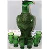 Image 1 : VINTAGE GLASS EAGLE DECANTER SET