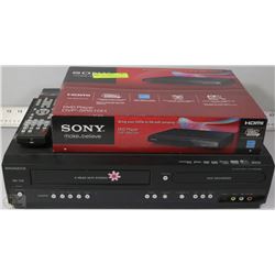 SONY DVD PLAYER WITH MAGNAVOX DVD/VCR PLAYER &