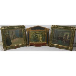 LOT OF 3 PAINTINGS EARLY 1900'S
