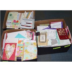 #29)3 FLATS OF ASSORTED CARDS