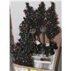 Image 1 : #19)HALLOWEEN BOX OF TREES AND KNICK NACKS