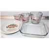 Image 1 : FLAT WITH PYREX MEASURING CUPS & PIE PLATE