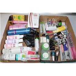 2 FLATS OF BEAUTY PRODUCTS INCL.OPI NAILPOLISH,