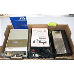 FLAT OF 2 VINTAGE CASSETTE TAPE RECORDERS &