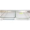 Image 1 : 2 GLASS PANS 1 PYREX,  1 IKEA