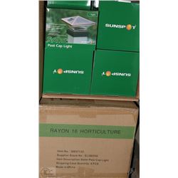 2 CASES OF 8 NEW SOLAR POST CAP LIGHTS