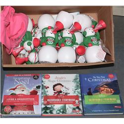 #17)LOT OF CHEERING SNOWMAN AND BOOKS