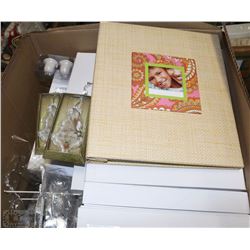 #1)PHOTO ALBUMS, WEDDING SALT AND PEPPER SHAKERS,