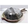 Image 1 : BUNDLE OF 3 CAST IRON PANS & 1 CAST IRON