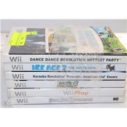 BUNDLE OF 7 ASSORTED Wii GAMES