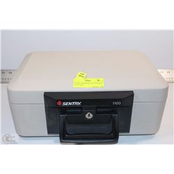 SENTRY FIREPROOF SAFE WITH KEY 14"X10"X6"H