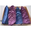Image 1 : LOT OF 4 SILK LIKE THROW PILLOWS 2 BLUE 2 PURPLE