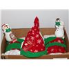 Image 1 : #42)SNOWGLOBES,SNOWMAN,ROCKING TALKING MISTLETOE