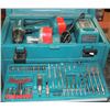 Image 1 : MAKITA TOOLBOX WITH 14.4VOLT DRILL,2 BATTERIES AND