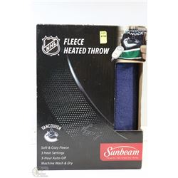 VANCOUVER CANUCKS FLEECE HEATED THROW