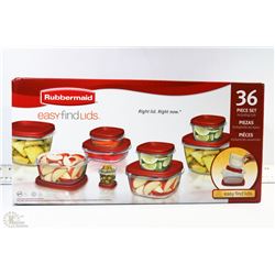 RUBBERMAID 36PC CONTAINER SET