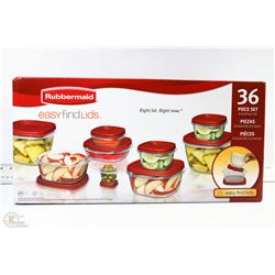 RUBBERMAID 36PC CONTAINER SET