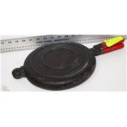 CAST IRON ANTIQUE WAFFLE MAKER UTENSIL JAMES SMART