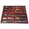 Image 1 : BOX WITH MINI CAR COLLECTIBLES WITH SHELVES FOR