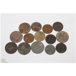 14 GERMAN COINS INCLUDING 1,2,5, AND 10 PFENNIG