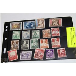 GERMAN WWII SET STAMPS NAZI ERA