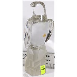 LEAD CRYSTAL HAWK FIGURINE