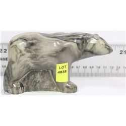 STONE POLAR BEAR ORNAMENT