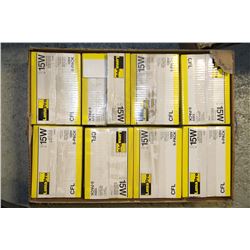 CASE OF 8 BOXES LUMA PRO 15WATT 6 PACK LIGHT BULBS