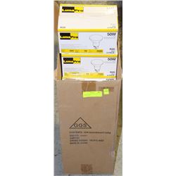 CASE OF 8 BOXES 50 W 6 PACK OF FLOOD LAMPS