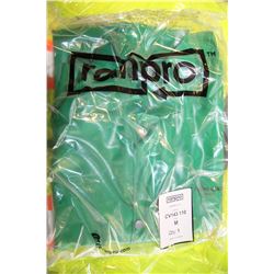 BOX OF 5 RANPRO GREEN COVERALLS SIZE MEDIUM