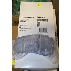 BOX OF 10 SPERIAN POLYSAFE CLEAR SAFETY GLASSES