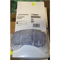 BOX OF 10 SPERIAN POLYSAFE CLEAR SAFETY GLASSES