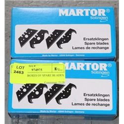 2 BOXES OF MARTOR SPARE BLADES
