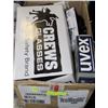 Image 1 : LARGE BOX OF UVEX & CREWS SAFETY GLASSES