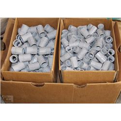 ASSORTED NEW PVC ELECTRICAL FITTINGS APRROX 400