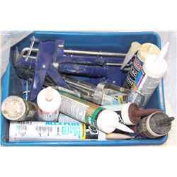 ASSORTED CAULKING AND CAULKING GUNS