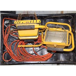 PAIR OF SELF STANDING HALOGEN WORKLIGHTS WITH