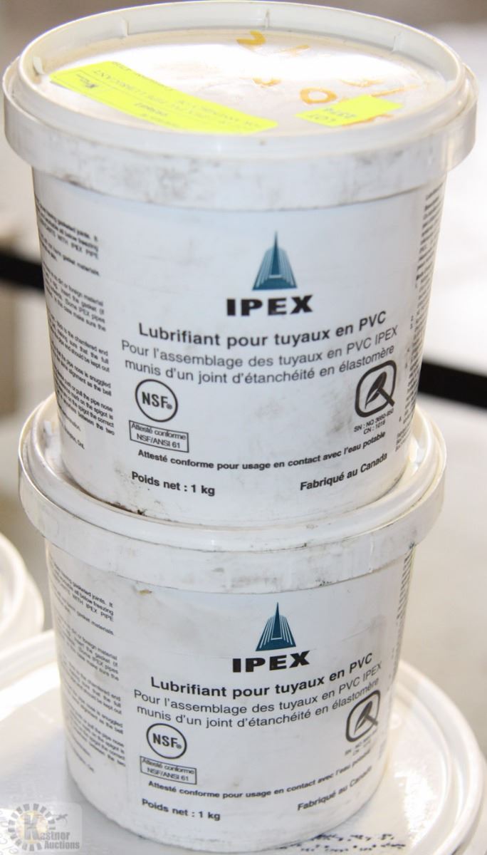 LOT OF 2 IPEX PVC PIPE LUBRICANT FOR ASSEMBLY OF