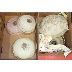 TWO BOXES OF VINTAGE LIGHT FIXTURES