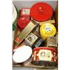 Image 1 : FLAT OF VINTAGE TINS AND CANISTER TIN SET